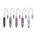 Miniature metal soft touch stylus